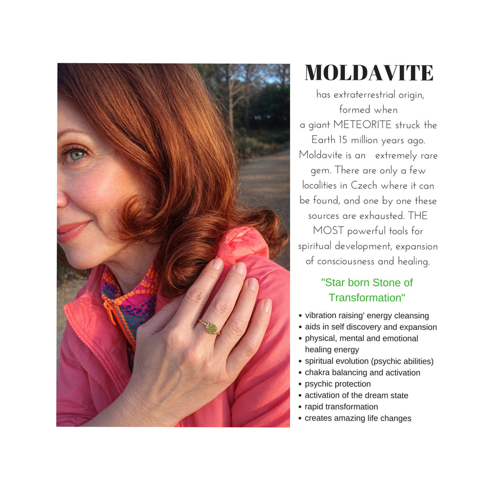 Resizable Moldavite Ring