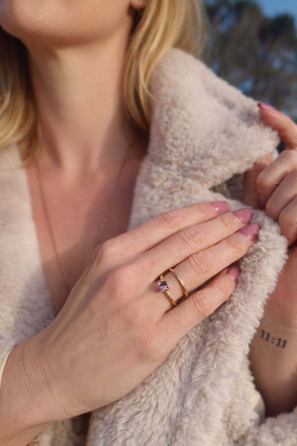 Deep Purple Amethyst Ring