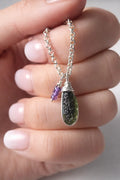 Moldavite with Violet Accent