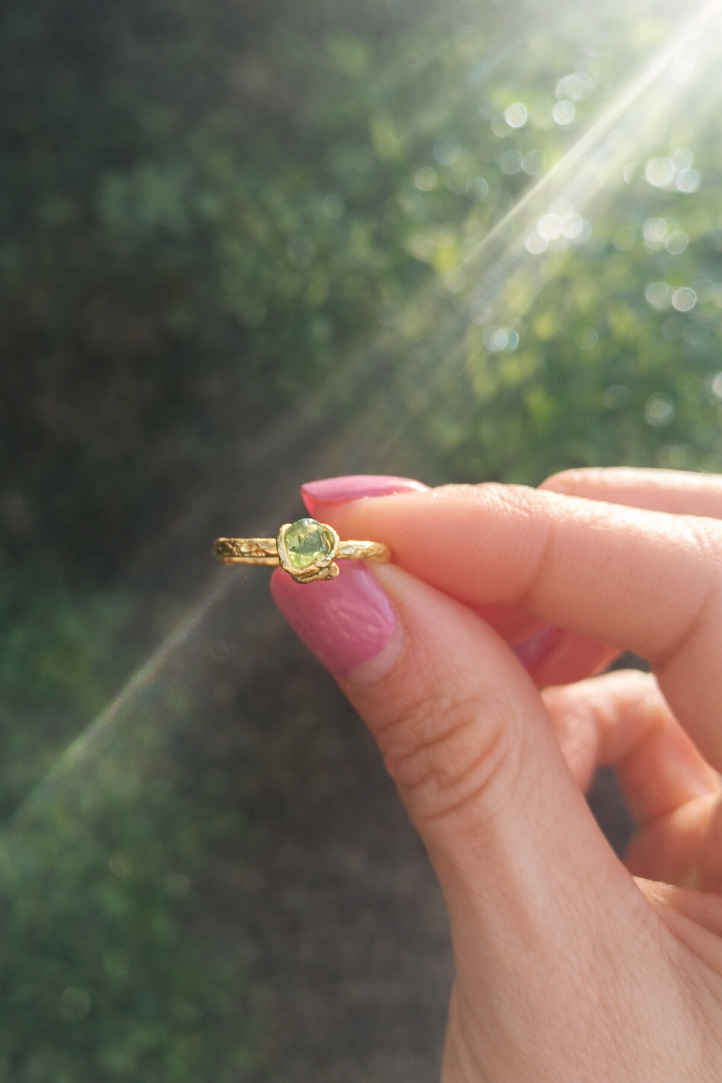 Moldavite Seed Ring