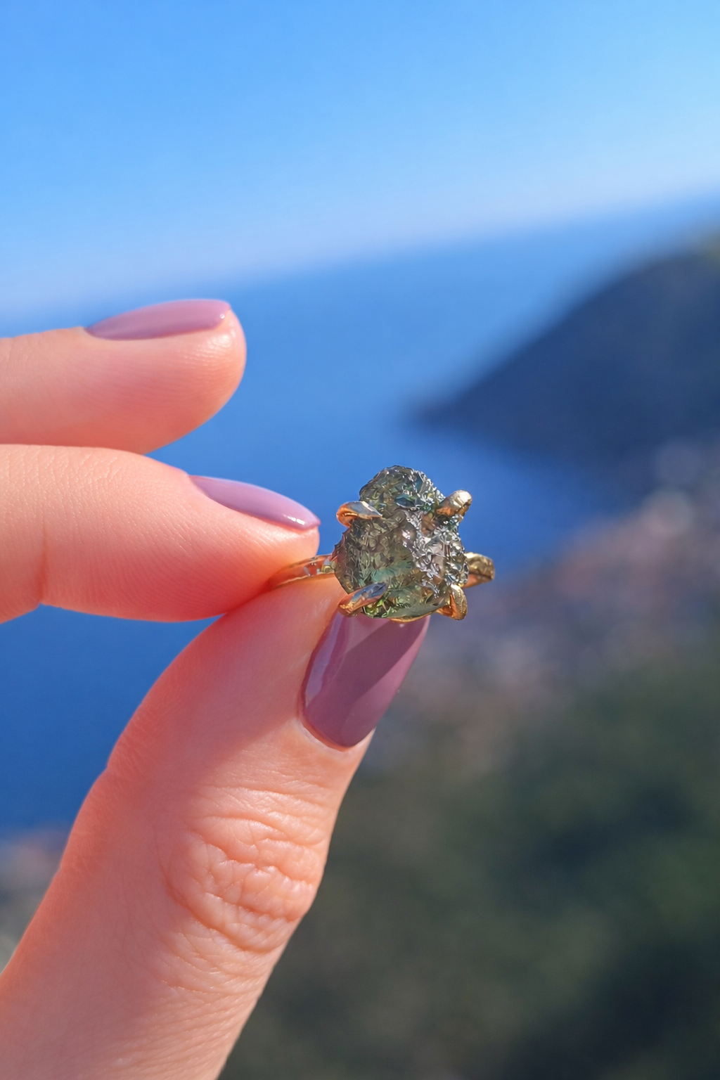 Moldavite Ring