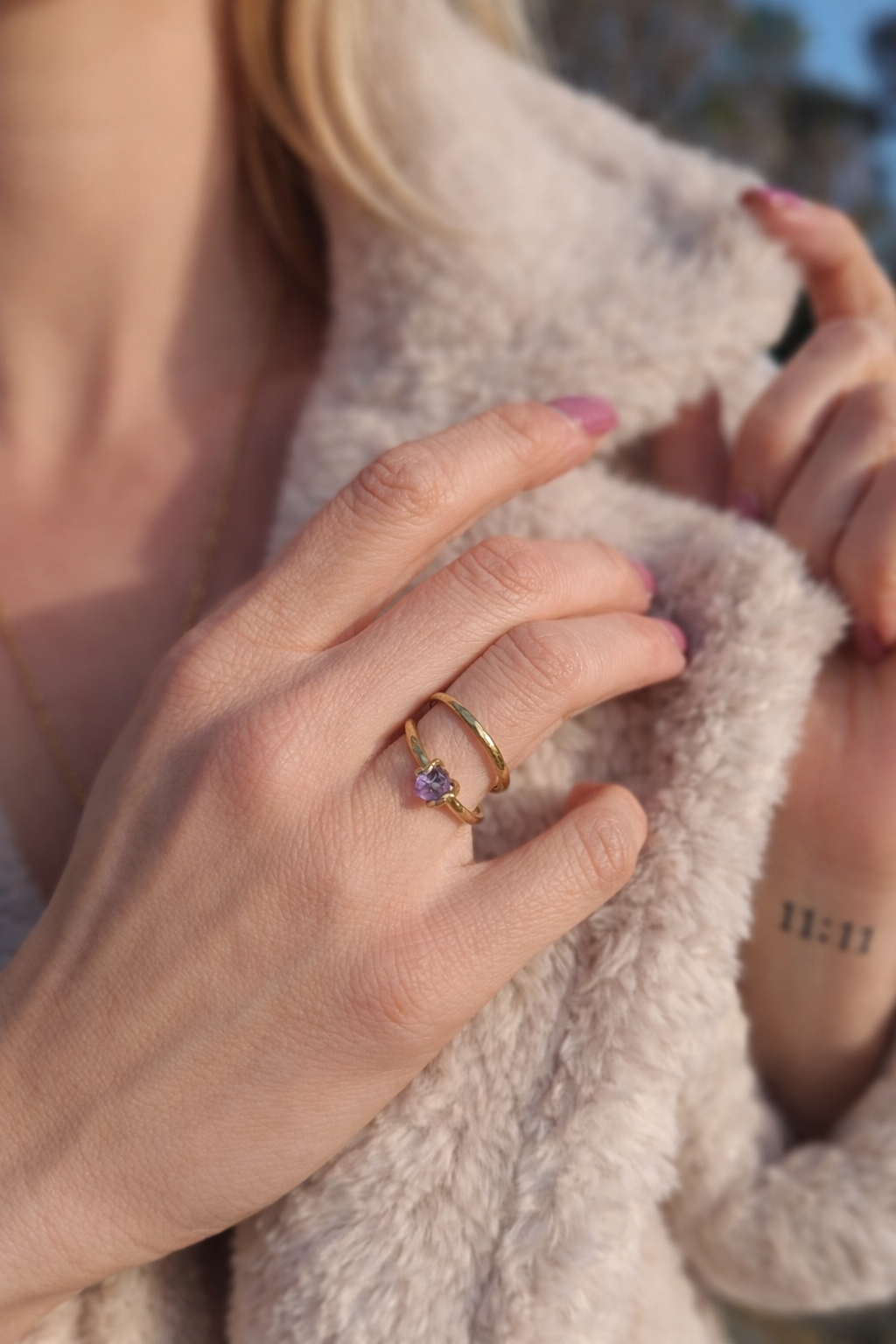 Deep Purple Amethyst Ring