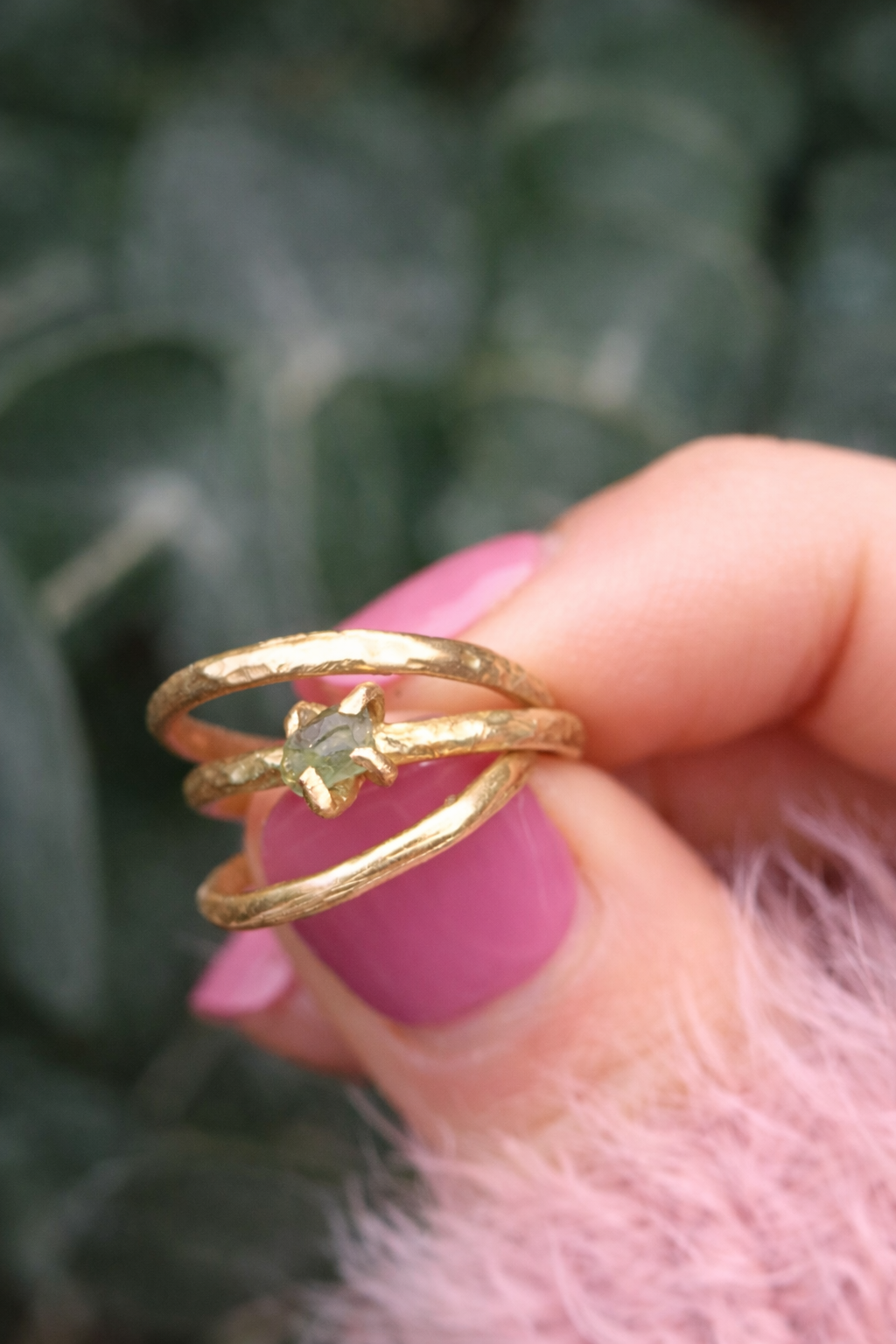 Minimalistic Moldavite Ring