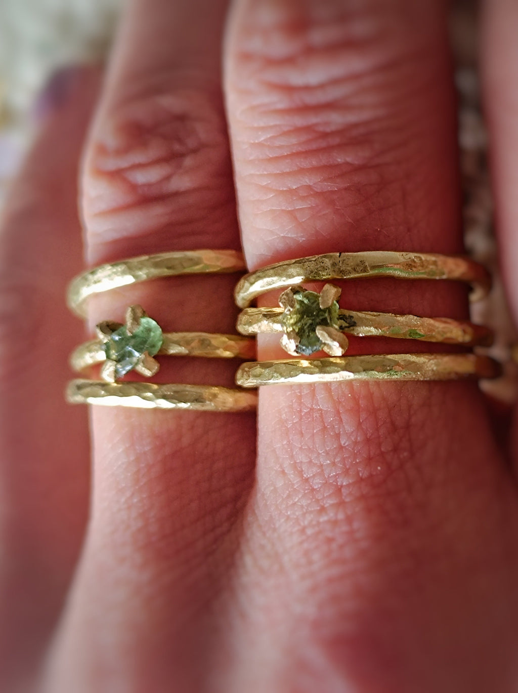 Minimalistic Moldavite Ring