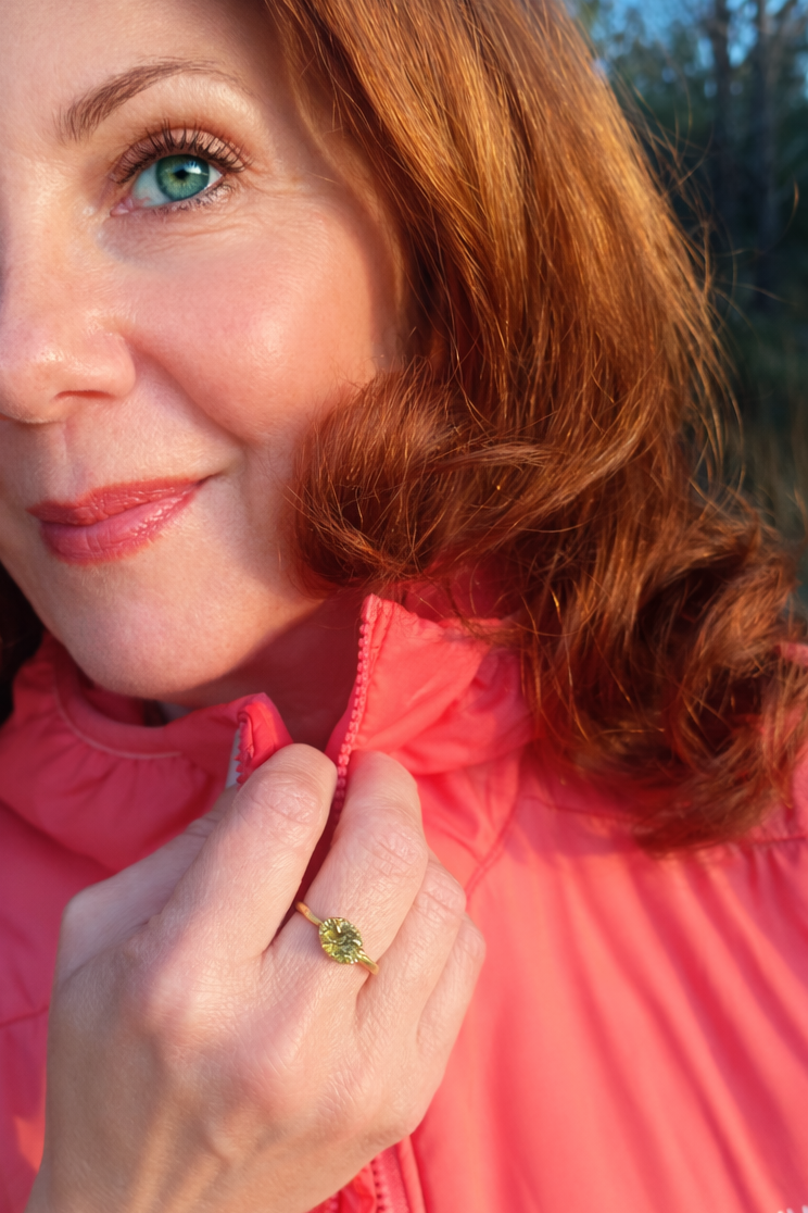 Resizable Moldavite Ring