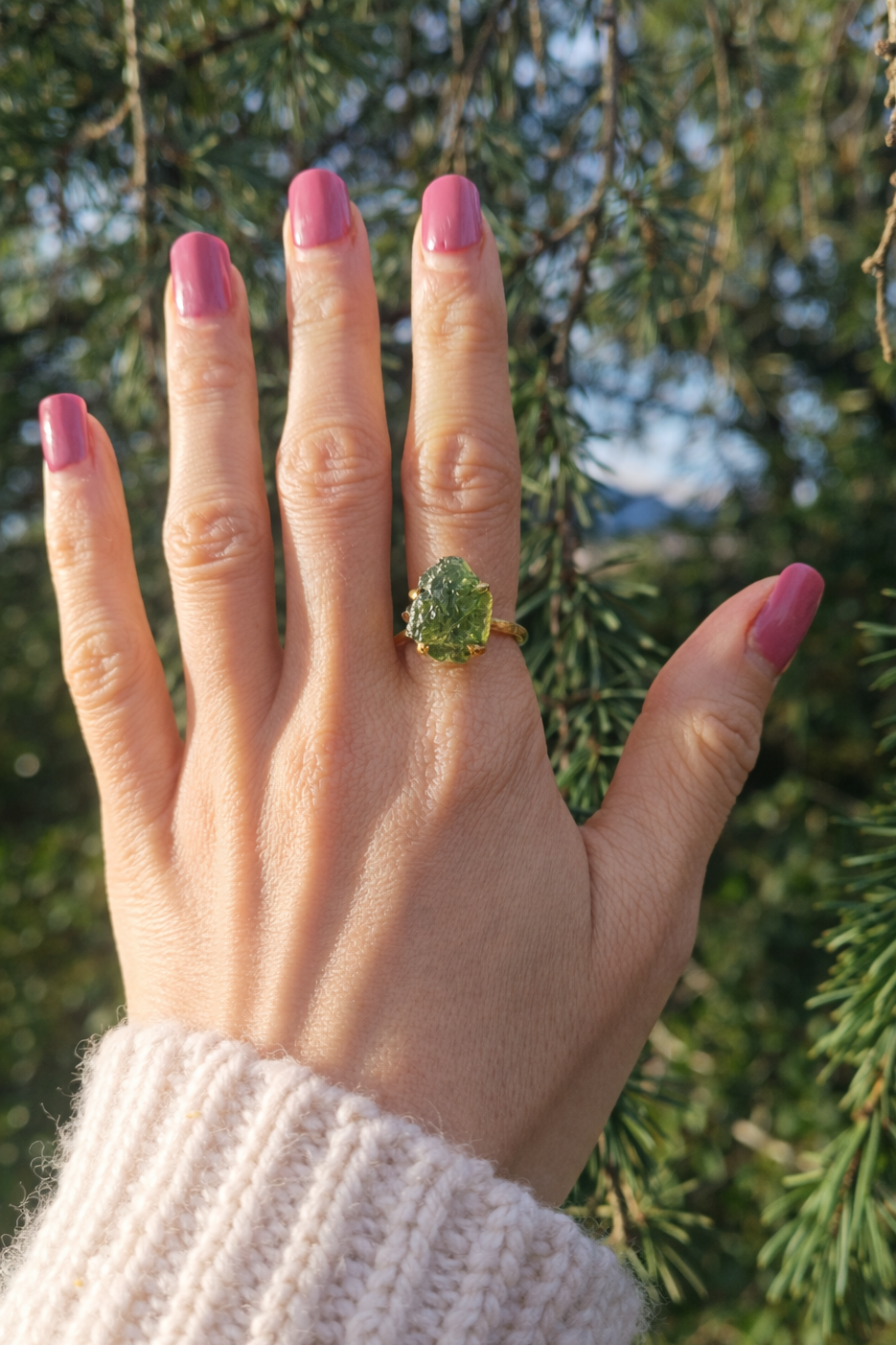 Moldavite Power Ring