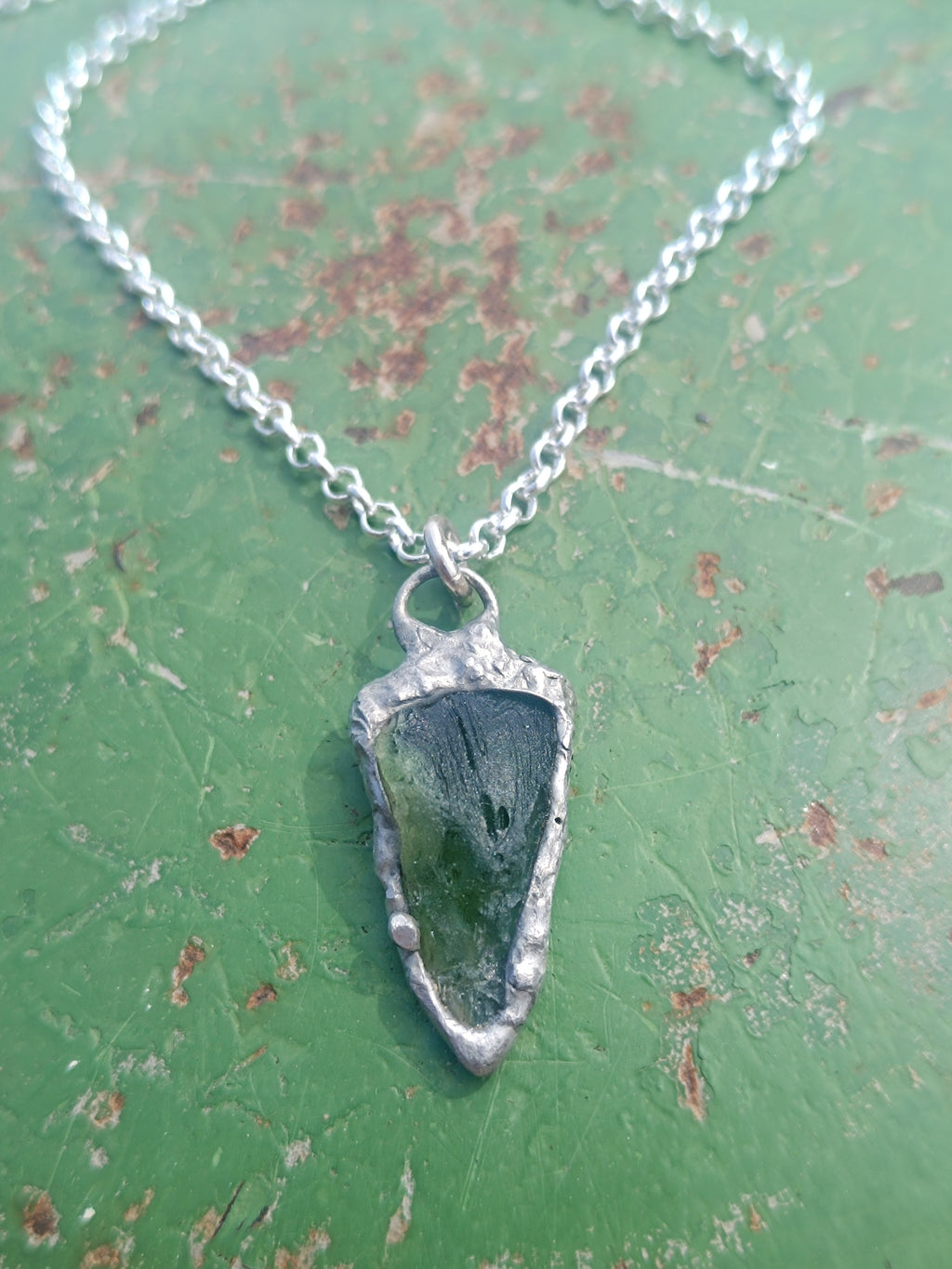 Unisex Moldavite necklace