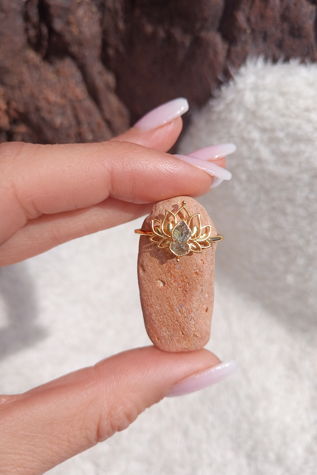 Lotus Moldavite Ring 🪷