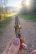 Trio Moldavite Ring