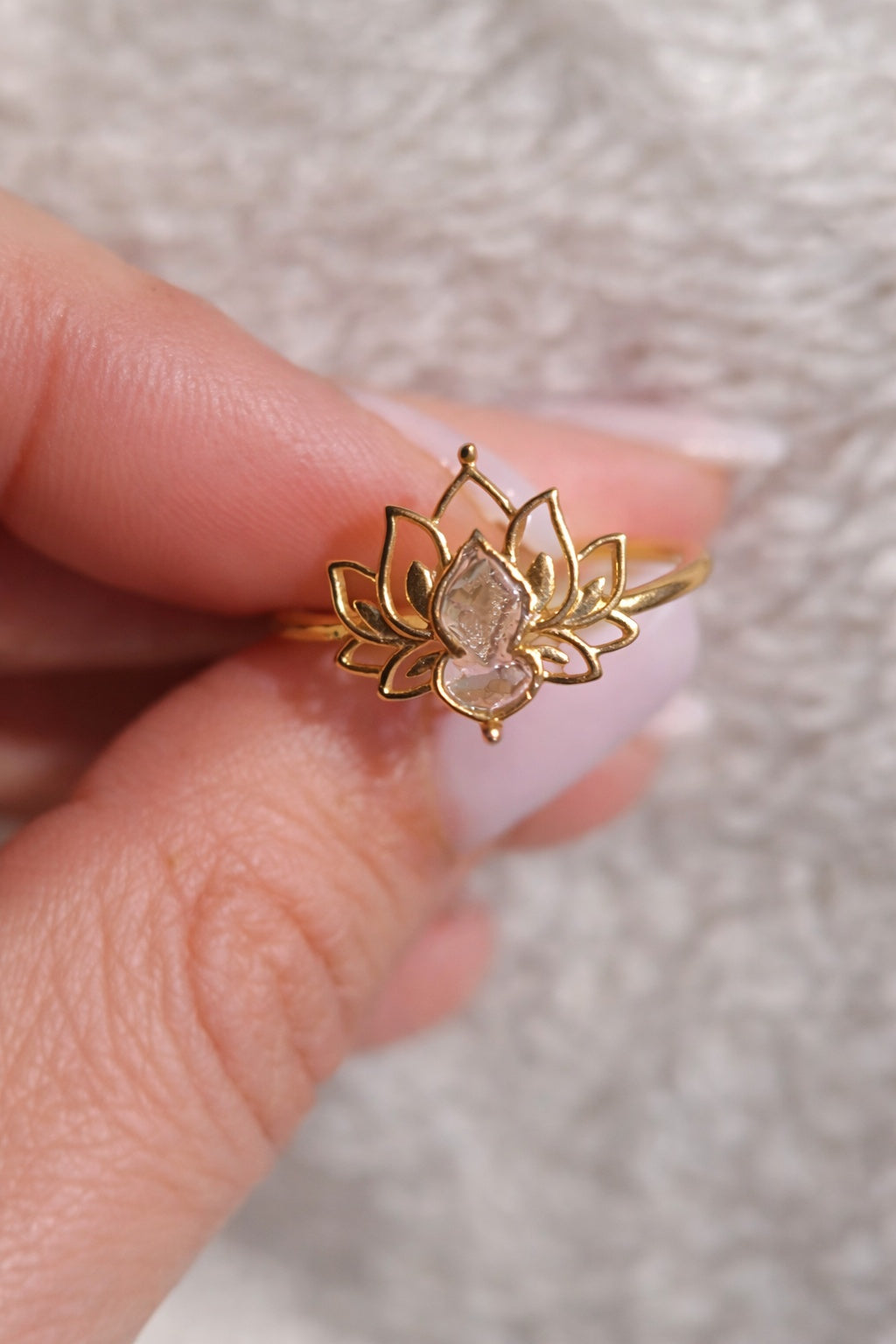 Lotus Moldavite Ring 🪷